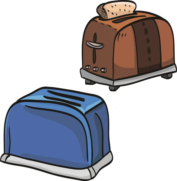 Zestaw dwóch tosterów retro — Wektor stockowy