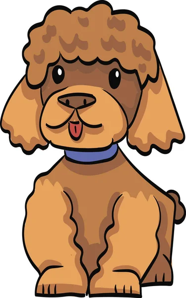 Spaniel divertido dibujo de dibujos animados perro aislado — Vector de stock