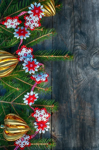 Fondo de madera de Año Nuevo y Navidad — Foto de Stock