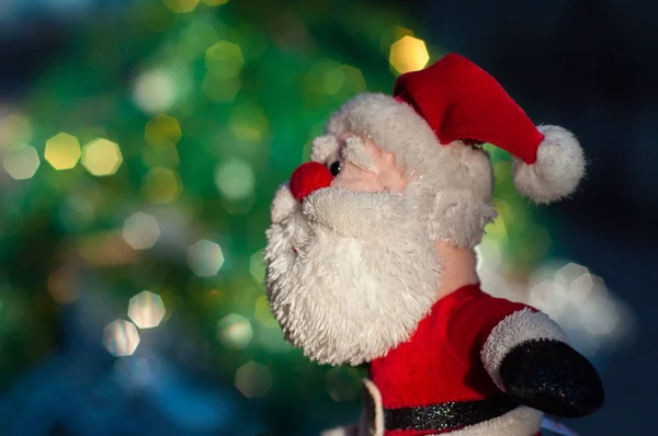 Тканина Санта-Клауса на розмитість фону — стокове фото