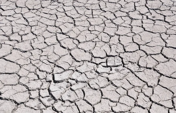 Cracked by drought the ground, view from above — Stock Photo, Image