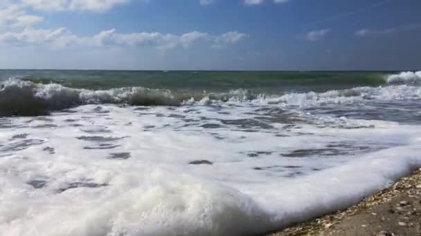 Вид на Черное море, Железный Порт, Украина — стоковое видео