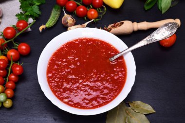 Gazpacho İspanyol soğuk çorba 