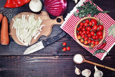 sebze geleneksel Ukrayna çorba pancar çorbası yemek pişirmek için 