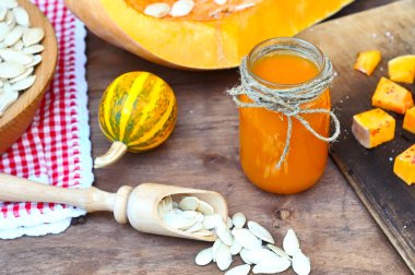 taze kabak suyu cam kavanozda