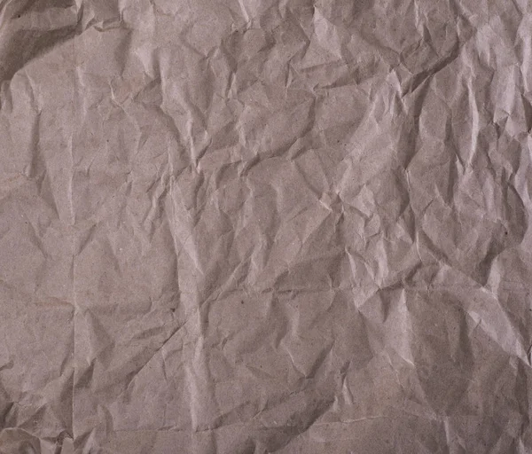Зім'ятий коричневий крафт-папір — стокове фото