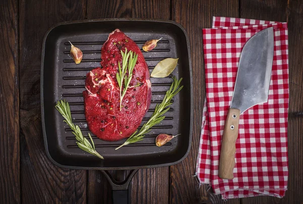 Filete de carne cruda — Foto de Stock