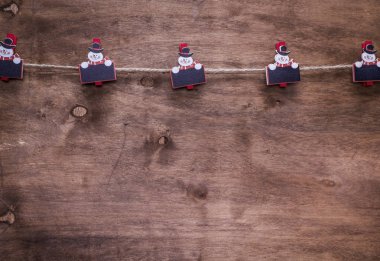 bir clothespin kardan adam 