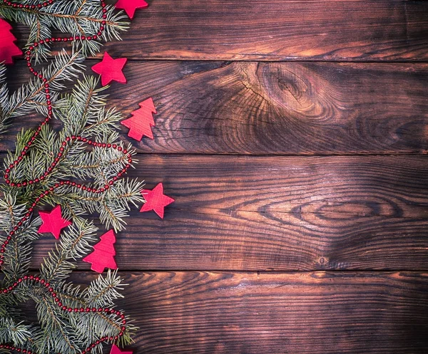 Ramo de abeto verde com decoração de Natal — Fotografia de Stock