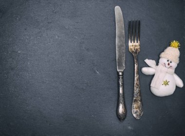 demir vintage çatal ve bıçak 