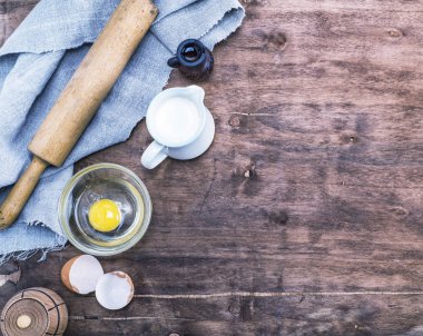 öğeleri ve hamur yapmak için malzemeler 