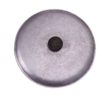 eski alüminyum yuvarlak bir pot için kapak