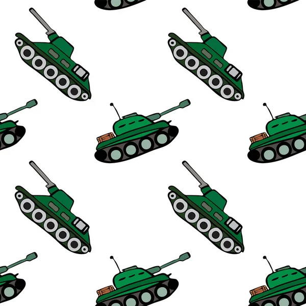 Mano dibujado tanque verde — Vector de stock