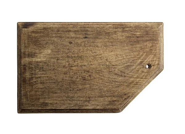 Rectangular brown old cutting board — Stock Photo, Image