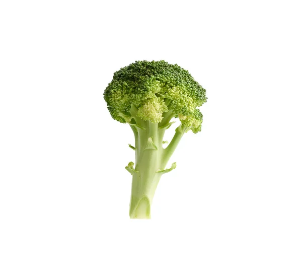 Segar hijau brokoli kubis terisolasi pada latar belakang putih — Stok Foto