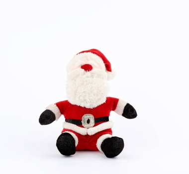 Kırmızı takım elbiseli ve beyaz sakallı geleneksel Noel Baba