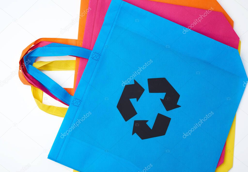 multi-colored viscose environmentally friendly bags