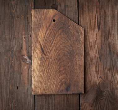 çok eski boş tahta dikdörtgen kesme tahtası, üst görünüm