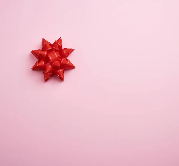 Hermosa plantilla de diseño abstracto rosa con lazo rojo — Foto de Stock