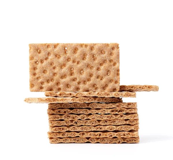 Stack of rectangular snack bars on a white background — Stock Photo, Image