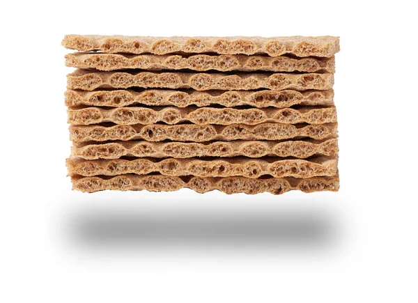 Stack of rectangular snack bars isolated — Stock Photo, Image