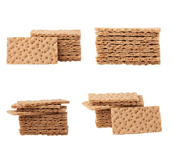Stack of rectangular snack bars isolated on a white background — Stock Photo, Image