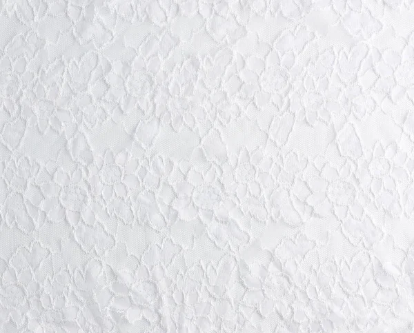 Textura de guipure tejido sintético blanco arrugado para coser cl — Foto de Stock