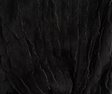 dalgalı siyah pamuk kumaş dokusu, tam çerçeve