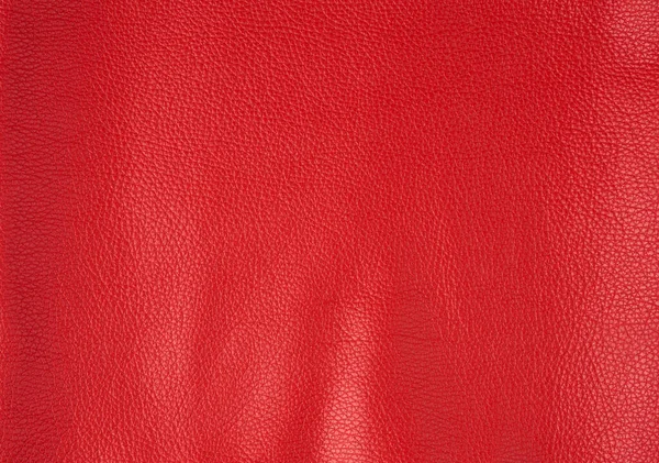 Texture Bright Red Cow Leather Scarlet Color Full Frame — Stock Photo, Image