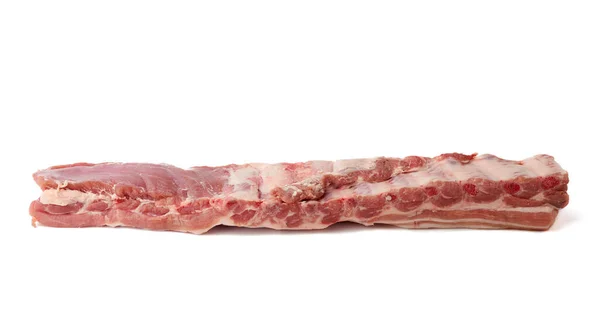 Tira Carne Cerdo Costillas Con Capas Grasa Aisladas Sobre Fondo —  Fotos de Stock