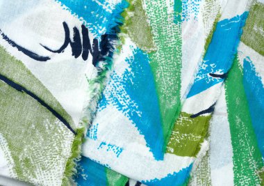 beyaz pamuk kumaş katlanmış, tam çerçeve, elbise dikmek ve yatak örtmek için tekstil