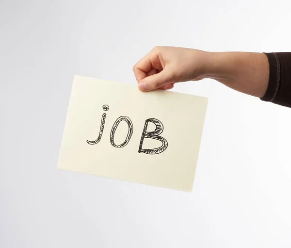 Piece Paper Inscription Job Concept Unemployment Backdrop Global Crisis Fired — Stock Photo, Image
