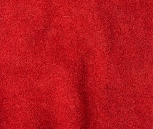 Textúra Vörös Szarvasbőr Nagy Szálak Világos Skarlátvörös Szín Sablon Tervező — Stock Fotó