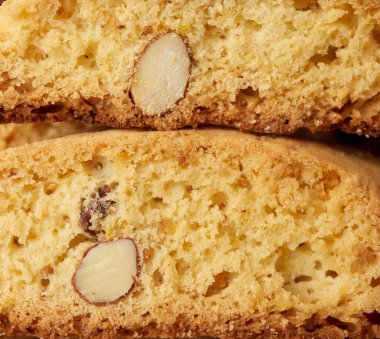 Fırında pişmiş İtalyan noel kurabiyesi, makro... 