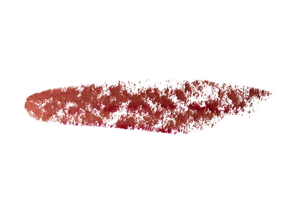 Frottis Rouge Lèvres Épais Échantillon Cosmétiques Isolé Sur Fond Blanc — Photo