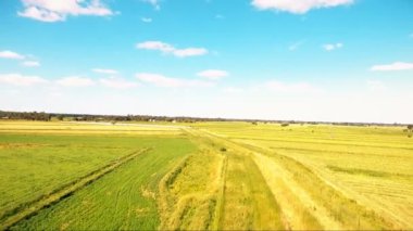 Sarı çiftlik antenler, ahır ve kuş-göz binalardan çalışma