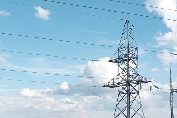 Electricial high voltage cable tower — Stock Photo, Image