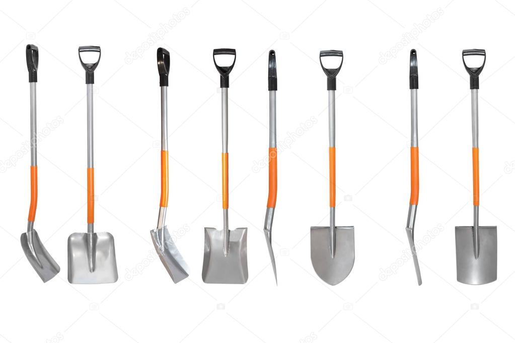 set of shovels isolated