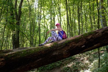 günlük kadar tırmanma kız ormanda, hiking