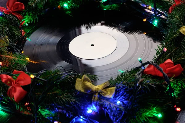 Vinil gramofon kayda Noel tarzı