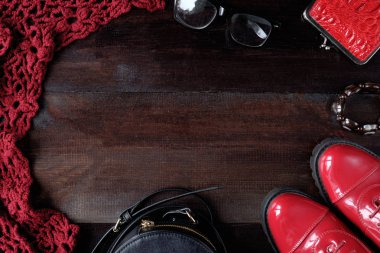 kadın kadın sonbahar koleksiyonu düz görünüm kopya alanı ayarla