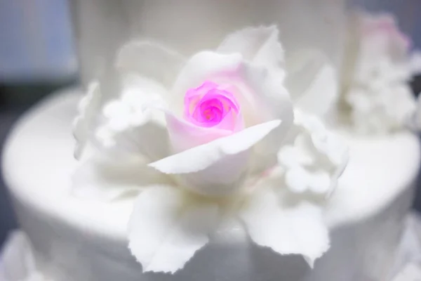 sweet flower on wedding cake