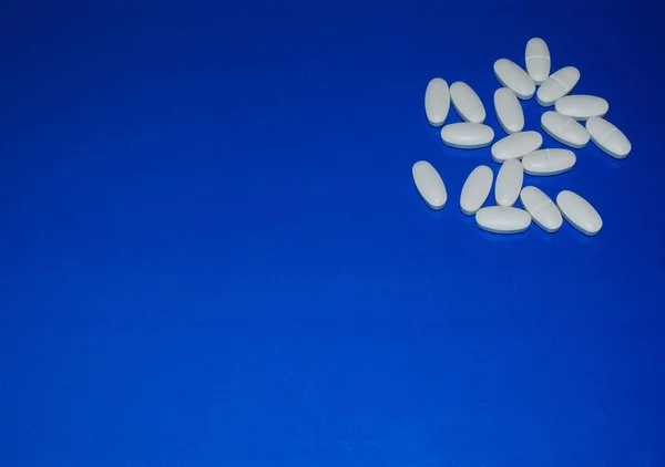 Pills Blue Background — Stock Photo, Image