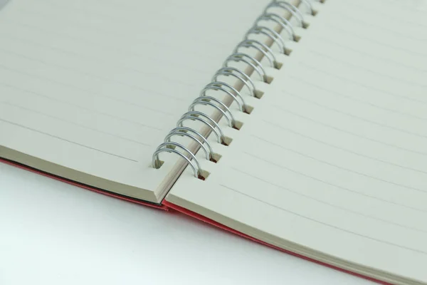 Notebook Has Lines Placed White Scene — 스톡 사진