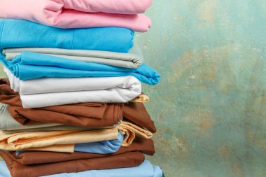 arka plan giyim yığınları renkli nevresim Tekstil kavramı kazık