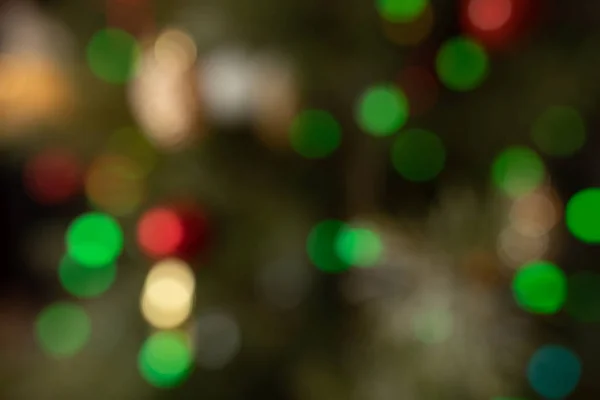 Multicolour defocused bokeh lights in the night for background New Year festive — Stock Photo, Image