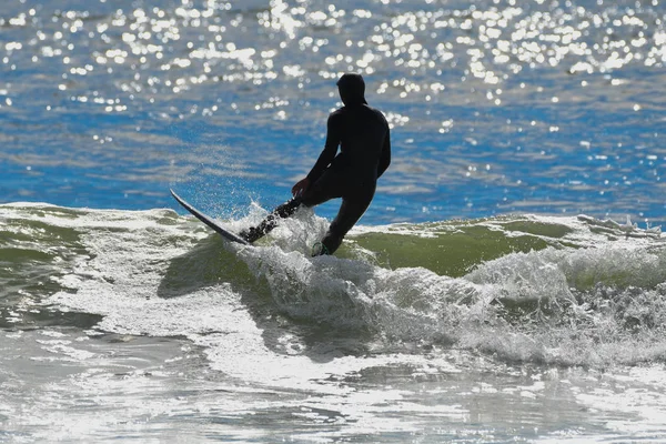 Surfing di First Beach — Stok Foto