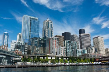 Seattle Citycape açık, mavi gün