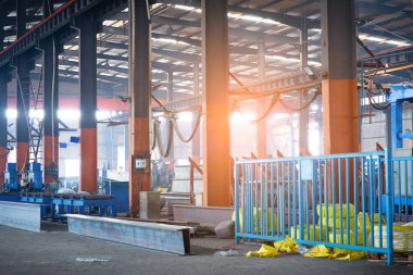 Tersanede demir atölyesi.