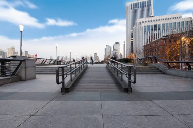 Şangay güzel görünümü - Bund veya Waitan rıhtım